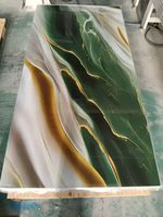 Revêtement mural en marbre recyclable, imperméable, avec protection UV haute brillance / Panneau décoratif intérieur en PVC flexible imitation marbre