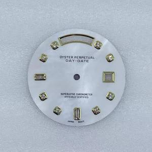 Luxurious stainless steel movement case with pearl pattern on the watch <b>face</b> and metal watch parts and accessories - Product Image 4