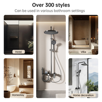 Fourniture directe usine : Ensemble de douche pressurisé en alliage d'aluminium 3030 haute pression style pluie pour maisons et hôtels, salle de bain complète