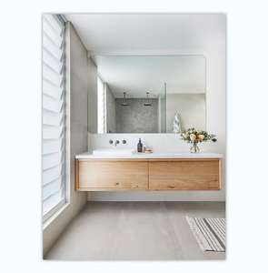 Muebles de Baño Modernos con Doble Lavabo, Impermeables, de Madera Maciza, Contrachapada y Acrílico, Patrones Cuadrados y Rectangulares, Material Melamina - Product Image 2