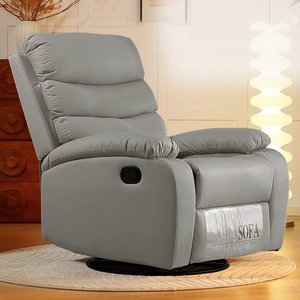 Sillón <span class=keywords><strong>Mecedora</strong></span> Eléctrico Individual con Función <span class=keywords><strong>de</strong></span> Reclinación y Extensión, Sofá Reclinable Giratorio - Product Image 2