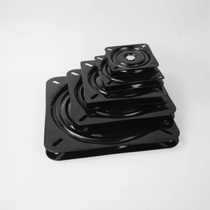 Plateau tournant carré à billes épaissies en métal noir pour support TV, accessoire de quincaillerie durable - Product Image 2