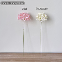 Arche de fleurs artificielles d'hortensia HGA, tige unique en soie au toucher réel pour la décoration de cérémonies de mariage et de fêtes