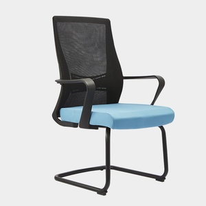 Chaises de formation en maille à accoudoirs fixes pour conférences, chaises de bureau pour salle de réunion sans roulettes - Product Image 3