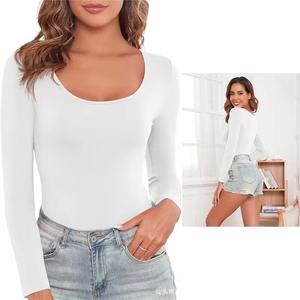 European and American Tube Top Shaping Belly Shaping Long Sleeve Large Size One-piece Seamless Breast Support Fit <b>Bodyshape</b> - Product Image 3