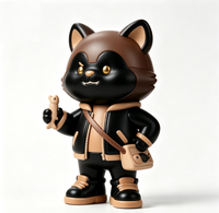 Figurine d'art personnalisée Chat Noir en PVC et ABS, Statue de personnage de dessin animé, Fabrication OEM en Chine, Figurine personnalisée pour la vente en gros de produits de marque
