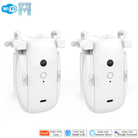 Moteur de rideau intelligent WiFi pour maison connectée, 1 pack, commande de moteur de volet, sans fil, Tuya Smart Curtain Bot Robot trois en un, tringle romaine, 2 pièces