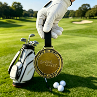 Tag Tas Golf Tahan Cuaca, Personalisasi, Bahan Non-Toksik, Cetakan Die Casting