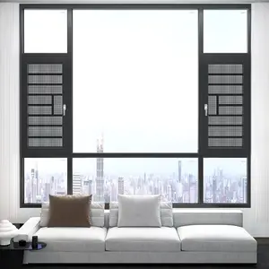 2024 SIIGUL Hot-selling Anti-theft Aluminum Casement Windows And Doors Aluminum Interior Glass Window With Security Lock