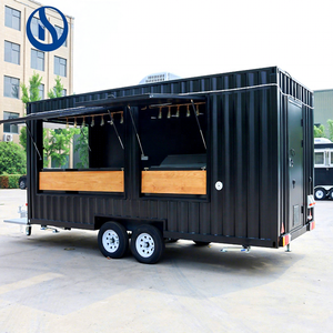 HONLU アウトドア屋台 ファーストフード 移動式コーヒー ドーナツ販売車 トレーラー ショップカート カスタムキオスク 販売用 デザインブース バン - Product Image 1