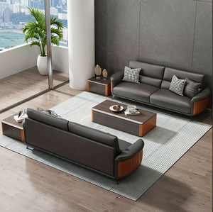 Ensemble <span class=keywords><strong>de</strong></span> canapés <span class=keywords><strong>de</strong></span> réception VIP en cuir pour espace <span class=keywords><strong>de</strong></span> repos <span class=keywords><strong>de</strong></span> bureau commercial, design moderne, mobilier commercial <span class=keywords><strong>de</strong></span> luxe léger - Product Image 3