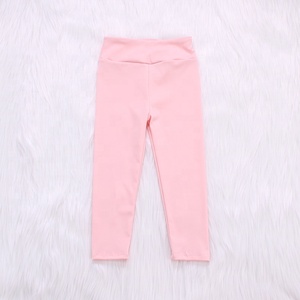 Pantalons de yoga pour bébé Lulu ODM / OEM, mode automne-hiver, couleur unie, doux pour la peau, pantalons de <span class=keywords><strong>sport</strong></span> pour petites filles - Product Image 5