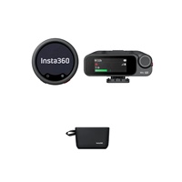 Microphone sans fil Insta360 Mic Pro 32 bits Float, 50 heures d'autonomie, 14 heures de transmission, 12 m de portée, anti-vent et anti-bruit pour caméra d'action