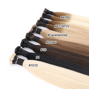 Extensioni per <span class=keywords><strong>capelli</strong></span> umani Genius Weft 100% Remy, invisibili, a doppia trama, con punte ispessite, per uso quotidiano in salone e per donne. - Product Image 5