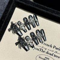 TSZS Ongles effilés extra longs de luxe de haute qualité, vente en gros, faux ongles faits à la main avec de gros strass en cristal pour femme
