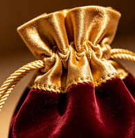 Pochette à bijoux en velours de luxe avec logo personnalisé, sac cadeau à cordon en gros, petits sacs pour cadeaux de mariage pour l'emballage de bijoux et de bagues