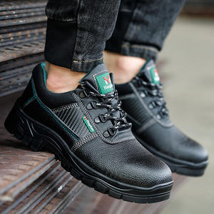 真皮钢趾中切劳动安全靴男士安全脚踝防水冬季工作靴农用 - Product Image 6