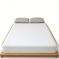 Ensemble de literie ajustée Alenhome Luna 100% coton avec taie d'oreiller capitonnée, ensemble de draps ajustés trois pièces, profondeur supplémentaire