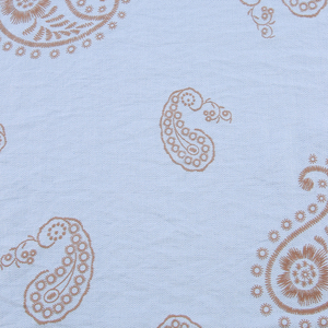 Tela con Patrón Paisley Bordado, Estilo Azul Claro, 87% Rayón, 13% Nailon, Aspecto de Lino, Tipo NR, Tejido Puff, Hecho en China - Product Image 4