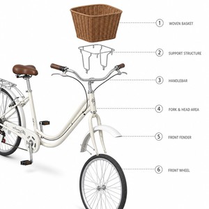 Bicicletta da città classica da donna Hot Sell Dutch 700C 28 pollici 7 velocità con telaio in acciaio e freni a disco in alluminio, modello retrò per pendolari - Product Image 6