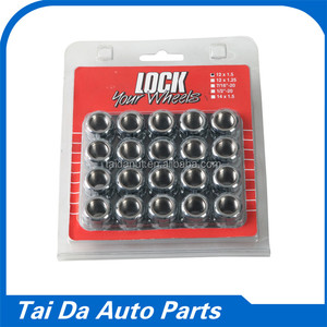 Carbon Steel Alloy Metal Black Silver Titanium Security <strong>Locking</strong> Automotive Car <strong>Wheel</strong> Hub Lug Lock <strong>Nut</strong> <strong>Set</strong> - Product Image 6