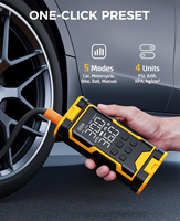 Pompe à air manuelle portable haute pression 150 PSI avec lumière LED, compresseur d'air pour voiture, cylindre de 19 mm, matériau ABS, gonfleur de pneus, emballé
