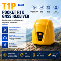 Receptor GNSS RTK de Bolsillo T1P 4G LTE NTRIP CORS con Precisión Centimétrica, Equipo de Topografía Multi-GNSS