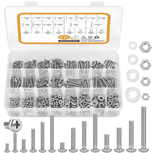 304 Stainless Steel Screw Kit 615Pcs American Standard Phillips Head Screws Nuts In <b>Box</b> <b>Tool</b> Case - Product Image 1