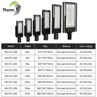 Style moderne aluminium mince extérieur Ip65 étanche 100w 150w 200w 250w 300w 400w a mené des lampadaires