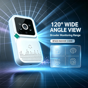 M6 2.4G กริ่งประตูวิดีโอไร้สายพร้อมกล้องเสียงสองทางอินฟราเรดไนท์วิชั่นแบตเตอรี่ขับเคลื่อนการตรวจจับการเคลื่อนไหว 120 เลนส์มุมกว้าง - Product Image 3