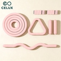 Kit d'équipement de Pilates tout-en-un de qualité supérieure, sac de transport multi-poches en silicone, tapis de yoga, anneaux, haltères, poids de poignet, équipement de fitness