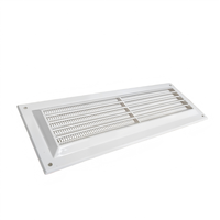 Grille de ventilation en plastique blanc avec filtre anti-insectes, taille 260*90, épaisseur 7mm, durable, installation facile pour conduits de bâtiments de bureaux