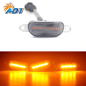 ไฟวิ่งกลางวันแบบ LED สีเหลืองอำพันสำหรับกระจังหน้ารถยนต์ F-150 Raptor รุ่น ADT Smoked Lens พร้อมไฟ LED สีขาว เหลืองอำพัน และสีแดงสำหรับรถยนต์ - Product Image 5