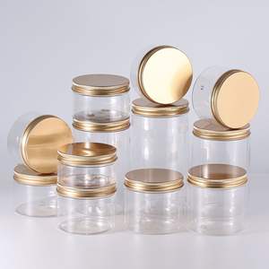 Chine Top Transparent PET Large Bouche Alimentaire Bougie Pot 150/250/350/400/500/600/1000ml Pot En Plastique Transparent Couvercle Écologique Cosmétiques - Product Image 1