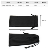 Étui à lunettes de soleil personnalisé MS M1001 avec logo, sac en tissu noir pour lunettes, boîte à lunettes de soleil