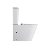 Ensemble WC deux pièces à double chasse, à poser au sol, en céramique, économie d'eau, siphon en P, pour usage hôtelier
