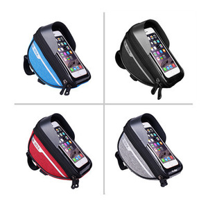 Bolsa para manillar de bicicleta B Soul con funda para teléfono con pantalla táctil, resistente al agua, almacenamiento frontal para ciclismo, para uso en bicicleta - Product Image 5