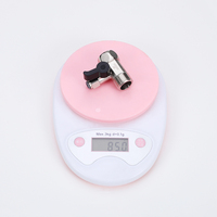 Robinet à bille trois voies 1/4 pouce, accessoire en acier inoxydable 304, poignée noire, pour cuisine et salle de bain, eau froide, garantie 5 ans