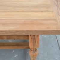 Meubles d'intérieur ou d'extérieur, table à manger carrée moderne en bois de luxe, couleur marron