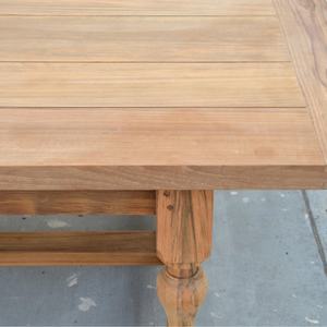 โต๊ะรับประทานอาหารทรงสี่เหลี่ยมสีน้ำตาลไม้หรูหราทันสมัยสำหรับใช้ภายในหรือภายนอกอาคาร - Product Image 4