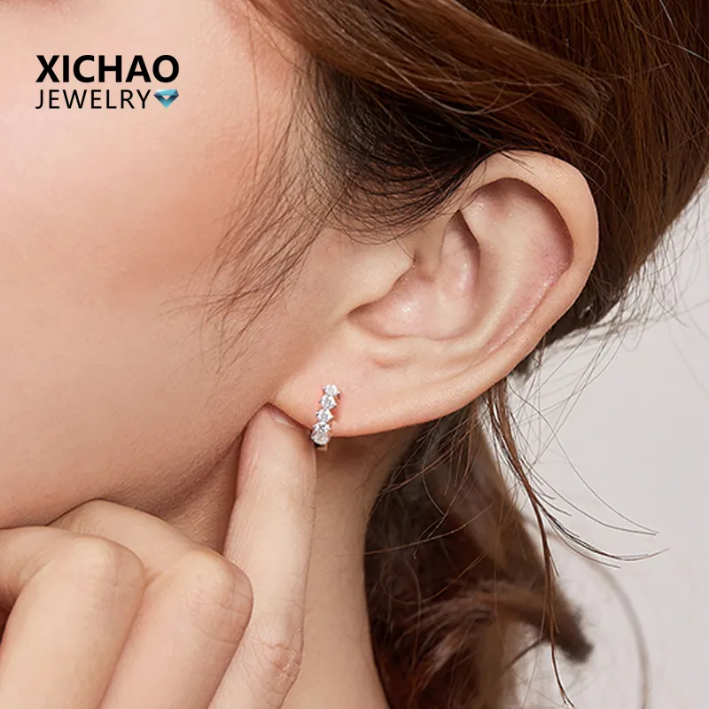 Boucles d'oreilles en gros Bijoux fins Diamants cultivés en laboratoire véritable or 14K 18K Lab Grown Boucles d'oreilles de mariage en diamant pour les femmes