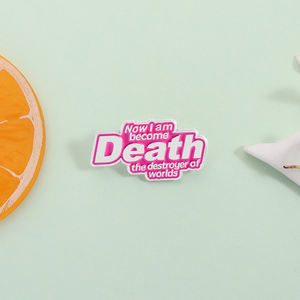 Now I Am Become Death Esmalte Pins Custom Oppenheimer Quote Broches de metal Insignia de solapa Mochila Joyería al por mayor - Product Image 2