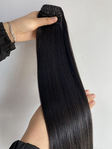 100% extension di capelli umani lisci indiani grezzi senza grovigli senza spargimento di cuticole hanno allineato i capelli dalla mano morbida del giovane donatore - Product Image 4