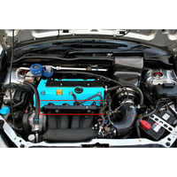 مجموعة قضبان الوقود عالية التدفق من الألومنيوم للسيارات السباقية من سلسلة K من RACING MAX SPEED، مناسبة لـ K20/K24، لون أسود ثقيل