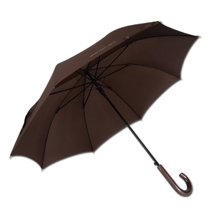 High Quality 23 Inch 8 Ribs Coloured Automatic Straight Parasol Marche <b>J</b> <b>Hook</b> Curved Handle Straight Bone Umbrella - Product Image 4