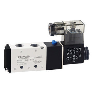 4V210-08 โซลินอยด์วาล์วนิวเมติก 2 ตำแหน่ง 5 ทิศทาง 24V DC วาล์วไฟฟ้า วาล์วเปลี่ยนทิศทางกระบอกสูบ - Product Image 1