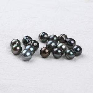 Perles de culture <span class=keywords><strong>Akoya</strong></span> noires naturelles Perles de Tahiti légèrement rondes DIY 9-11mm Perles en vrac pour bijoux vendu par <span class=keywords><strong>PC</strong></span> - Product Image 3