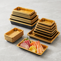 Boîte à sushi en plastique en gros avec couvercles transparents anti-buée