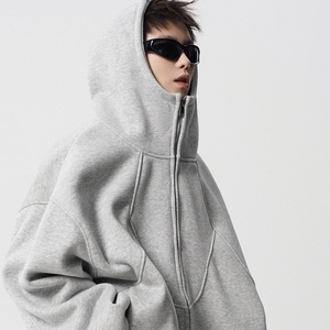 Người Đàn Ông Của Mùa Đông Thời Trang Lỏng Phù Hợp Áo Thun Phong Cách Mùa Đông Lông Cừu Vải Áo Rắn Mô Hình Áo - Product Image 1