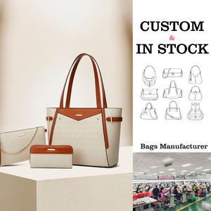 Nouveau sac fourre-tout en PU pour femmes, style rétro minimaliste, ensemble de trois pièces avec fermeture à glissière, couleur unie, toutes saisons - Product Image 1